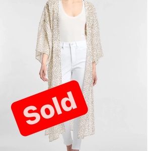Cheetah Belted Kimono Cover